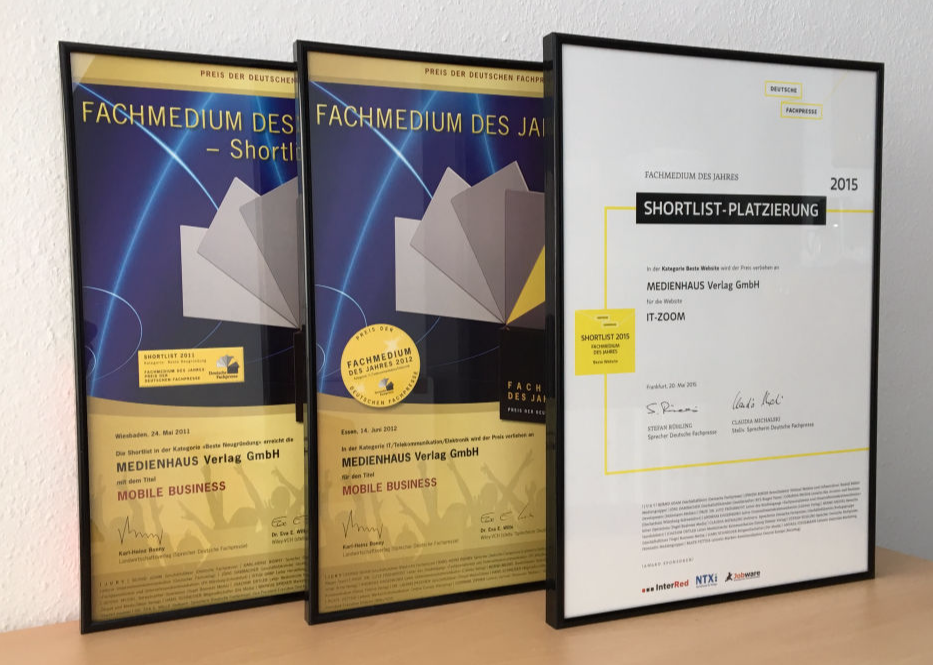 Awards und Auszeichnungen MEDIENHAUS Verlag